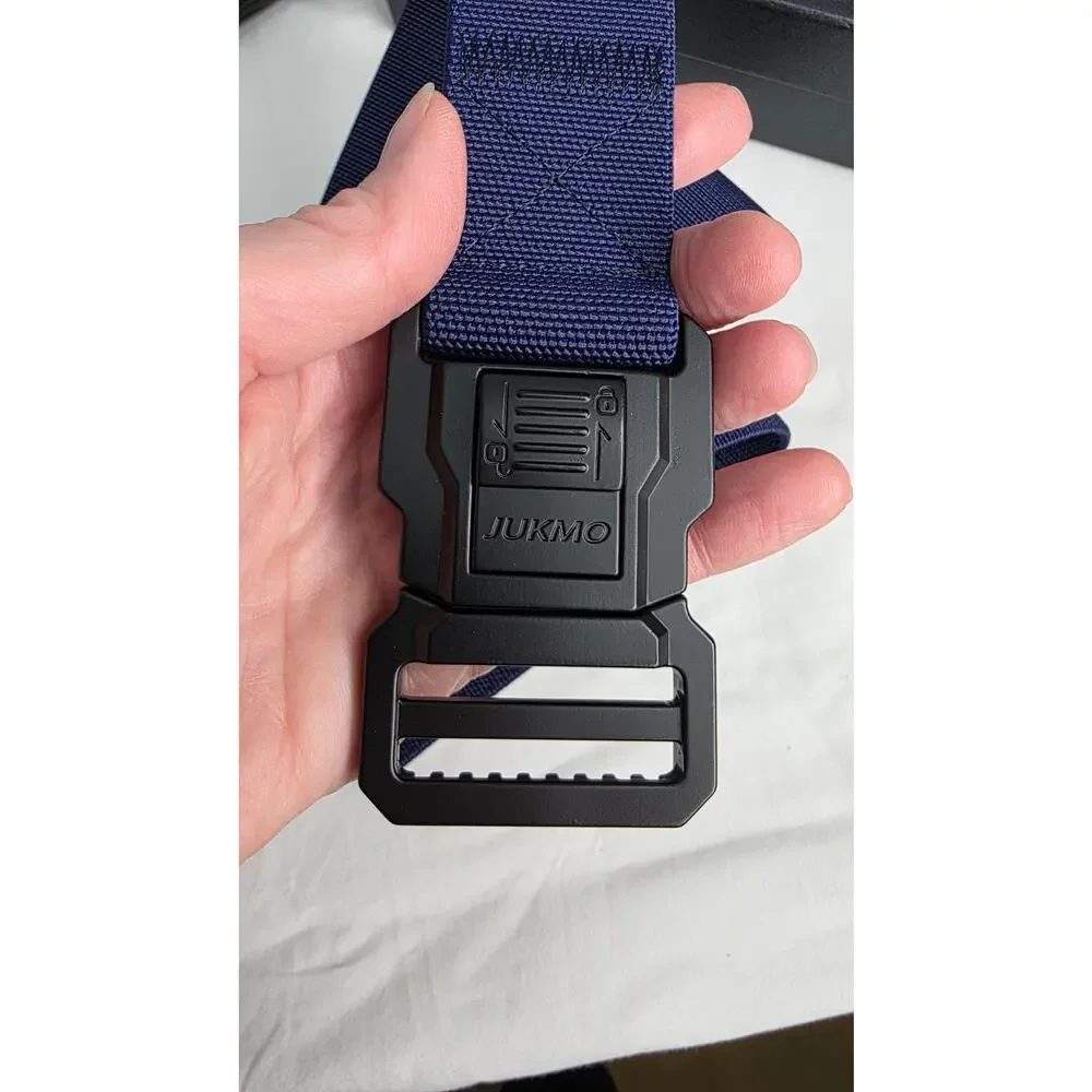 JUKMO Blue Men's Tactical Belt w Lock 1.5